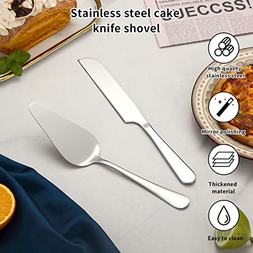 Miniatura 3 de Kyraton Juego De Cuchillo Y Servidor Para Pastel De Boda, Conjunto De Corte De Pastel De Acero Inoxidable Para Boda Incluyen Cortador De Pastel Y Servidor De Pasteles Perfecto Para Boda, Navidad