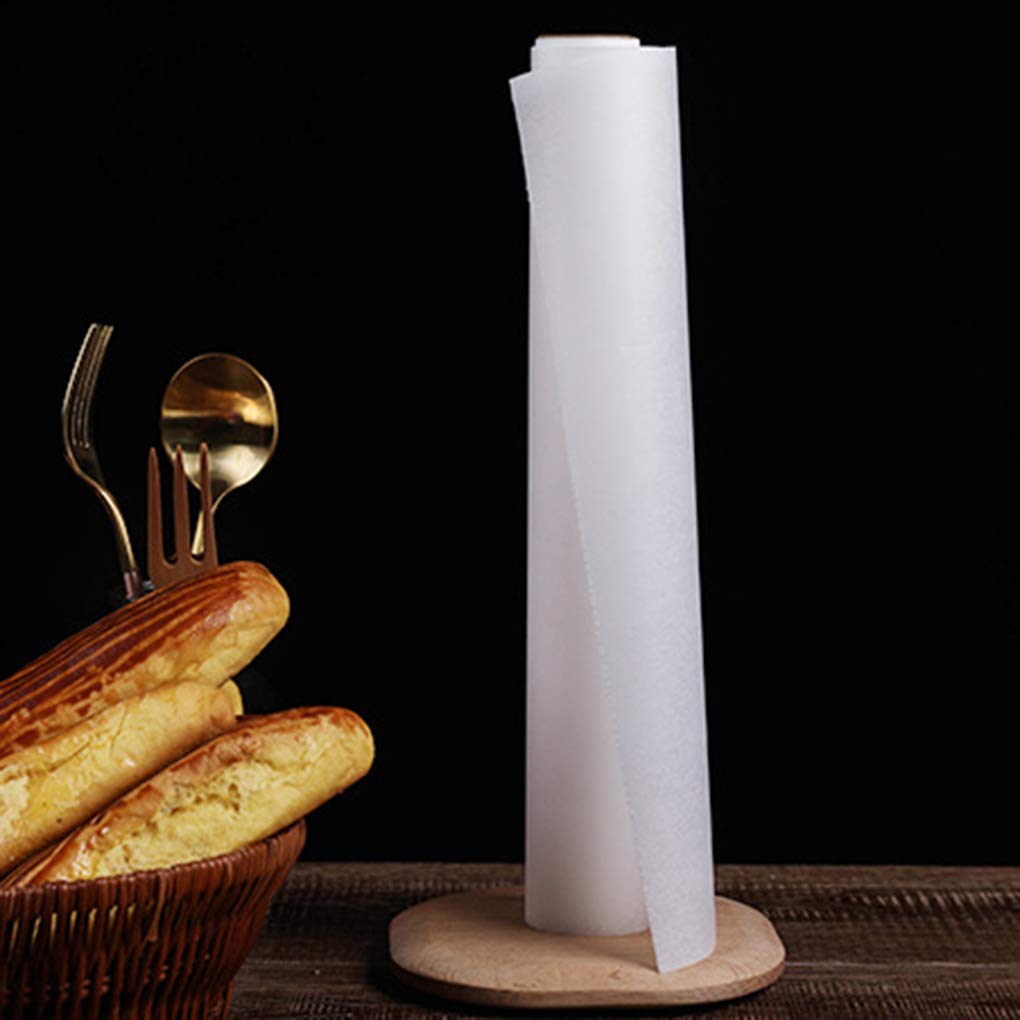 Set di 5 fogli di carta da forno per barbecue, a prova di olio, antiaderenti, resistenti alle alte temperature, in pasta di legno, 10 m, colore: bianco, 10 m x 30 cm