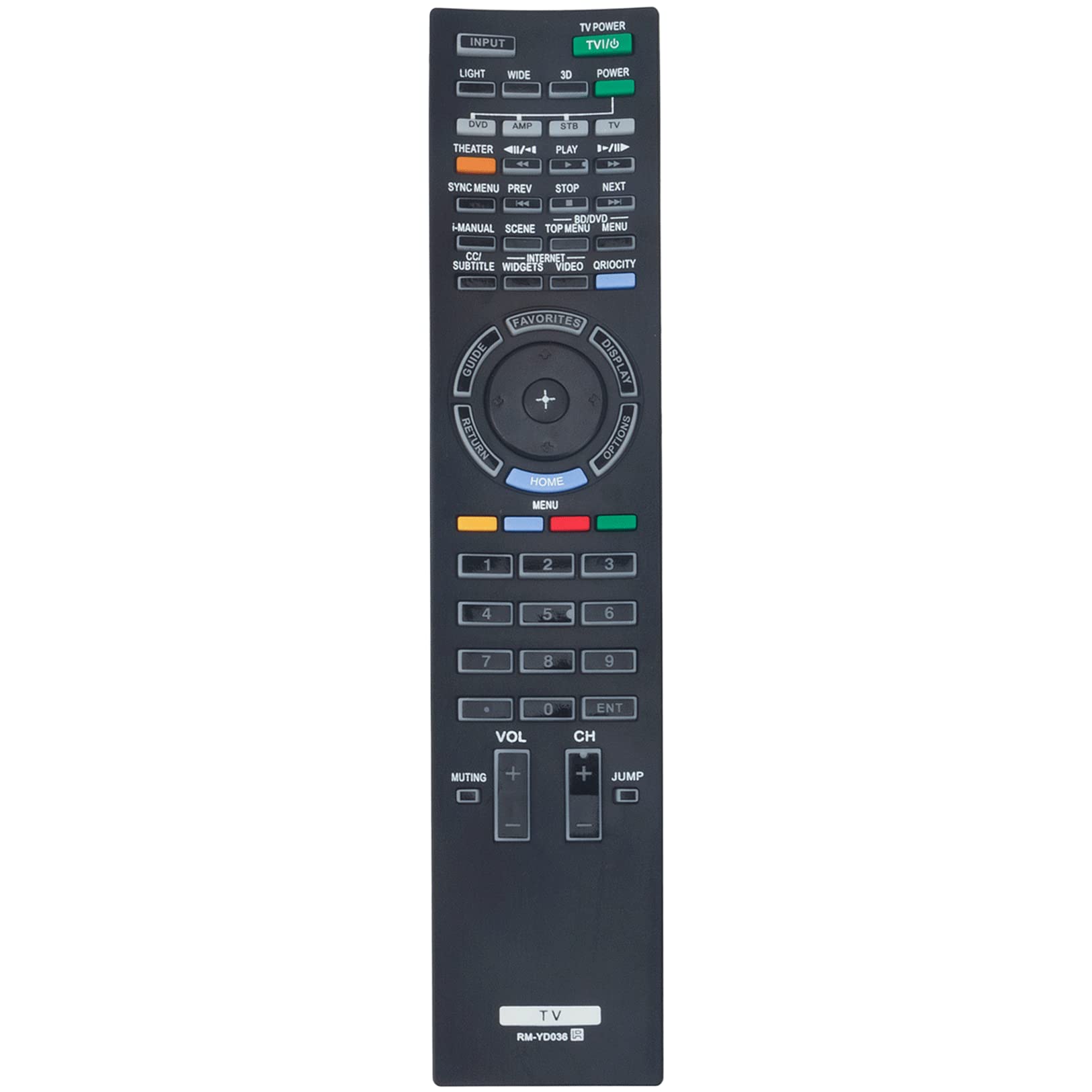 RM-YD036 Replacement Remote Control fit for Sony TV XBR-60LX900 XBR-52LX900 XBR-46LX900 XBR-40LX900 KDL-60NX810 KDL-60NX801 KDL-55NX810 KDL-55NX811