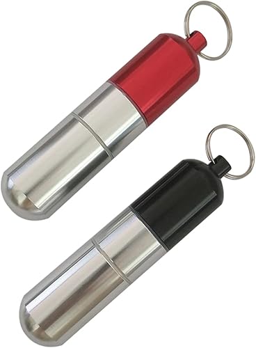 Pastillero para llavero, mini pastillero portátil para bolso, pastillero de bolsillo impermeable, contenedor de medicamentos EDC, portador de