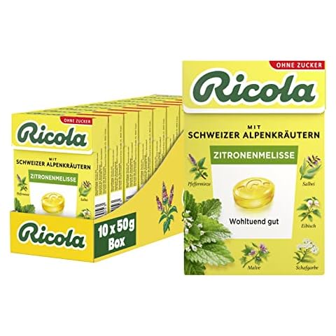 Ricola Zitronenmelisse, 10 Böxli original Schweizer Kräuter-Bonbons Cover