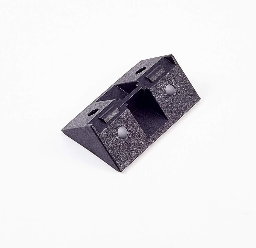 Corner Brace 40PCS ABS Corner Braces 1.65" x 0.79" x 0.79" Gusset Bracket Fasteners Shelf Cabinet Door 4 Holes Angle Brackets with Cover Cap Black