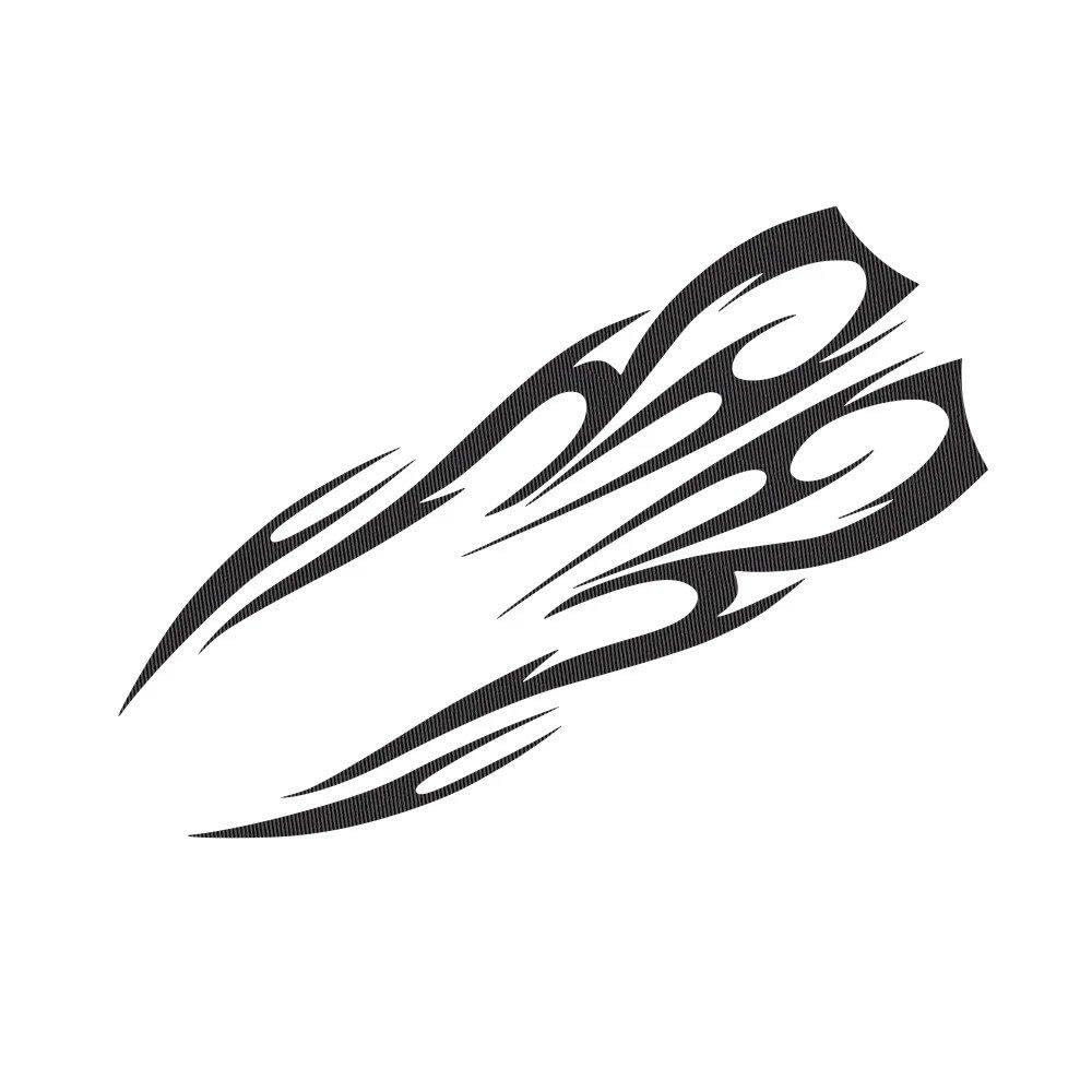 Car Engine Hood Stripe Sticker Flame Pattern Racing Sports Auto Body Bumper Vinyl Decal Modified(Carbon Fiber)