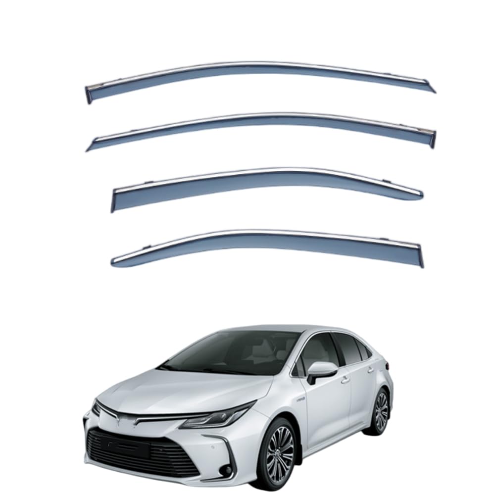 QOEMRHELT 4pc Set In-Channel Wind Deflectors, for Toyota Corolla Sedan‌ E210 2019-2026 Window Visors Rain Guards Vent Visors Rain & Sun Protection,Car Accessories
