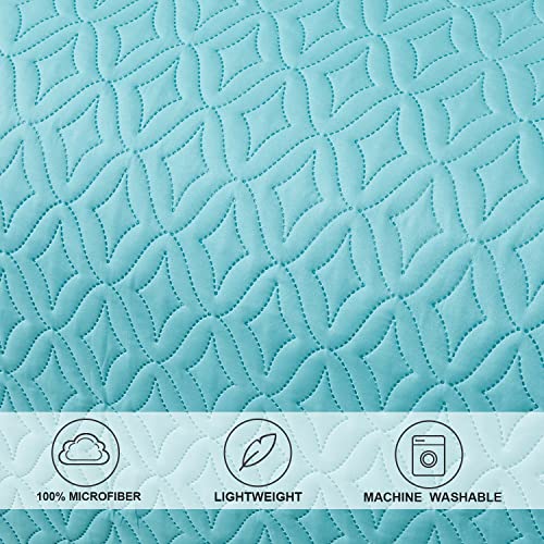 3 Piece Blue Daybed Cover Set Twin Reversible Cozy Daybed Bedding Sets Double Sided Quilting Bedspread Coverlet Geometric Print Day Bed Cover All Season For Twin Bed With 2 Standard Shams,39"X75" #TOP5
