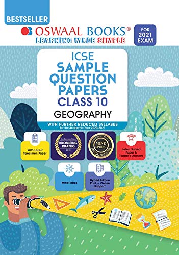 Image of Oswaal ICSE Sample Question Papers Class 10 Geography Book (Reduced Syllabus for 2021 Exam)
