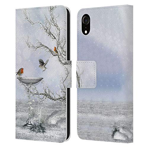 Étui portefeuille en cuir Simone Gatterwe Sensation d'hiver pour Apple iPhone XR