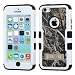 Thousand Eight(TM) APPLE IPHONE 5C Heavy Duty Defender Tuff Hybrid Hard Case With Kickstand Case + [FREE Screen Protector Shield(Ultra Clear)+Touch Screen Stylus] (Camo Tree)