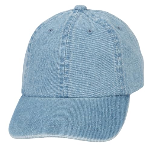 TOP HEADWEAR Kids Baseball Hat - Boys Girls Low Profile Cap Denim Washed