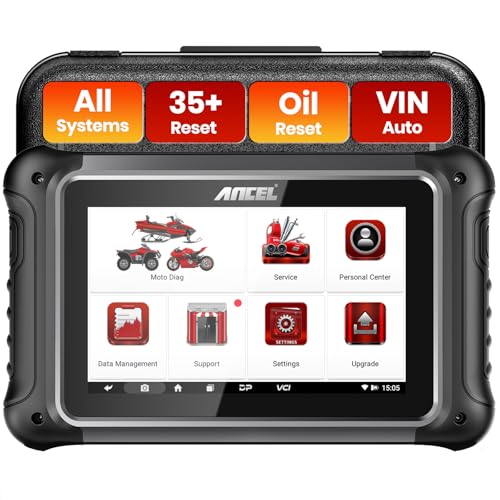 ANCEL MT700 Motorcycle OBD2 Scanner Full Systems, ABS Engine Meter TPMS Diagnostic Tool with...