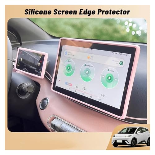 Protection écran commande centrale BYD Dolphin Mini silicone blanc navigation x2