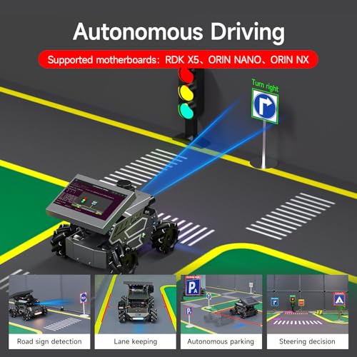 Image of Yahboom for ROS2 Robotics,Raspberry Pi 5 8GB Dual LiDAR, Support ROS2, Python Programming, ROS Development, Mechanical Engineer