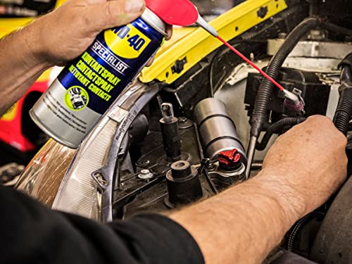 WD-40 Specialist Kontaktspray 100 ml – Antistatischer Reiniger für Elektronik, entfernt Feuchtigkeit, Schmutz und Öl, für bessere Leitfähigkeit, rückstandsfreie Reinigung und Schutz vor Kurzschlüssen