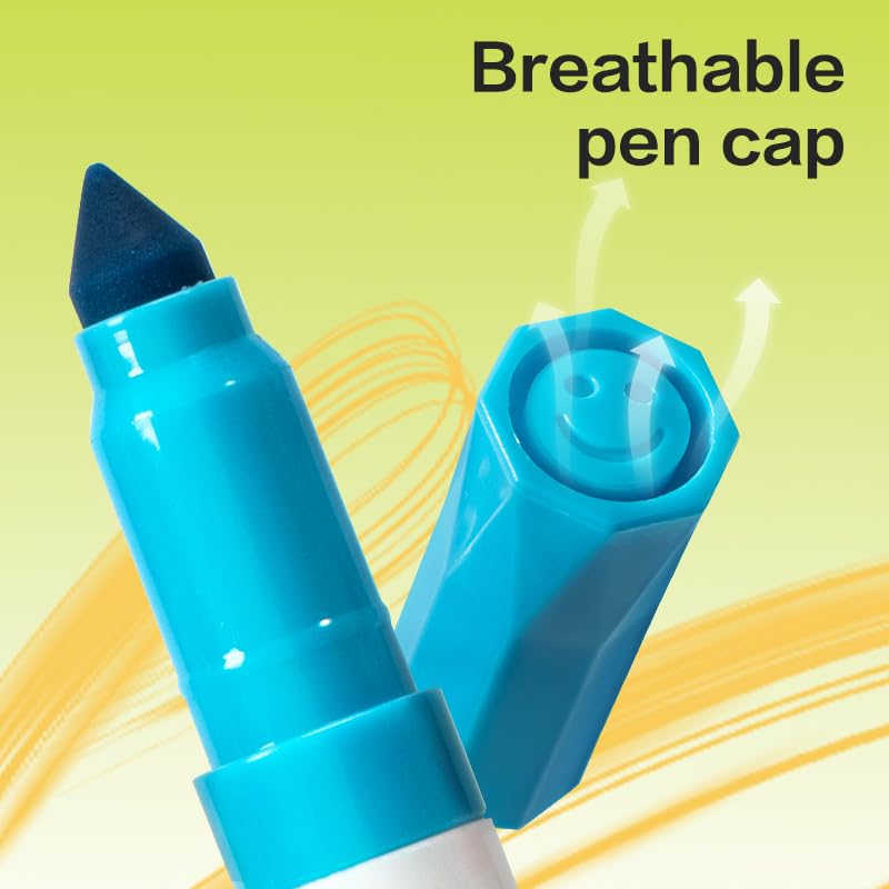 Image of deli EC155-12 Washable Marker | Quick-Drying, Smudge-Free Ink (12 Shades)