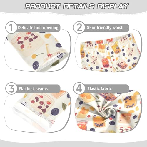 KLL Bubblea Pattern Toddler Girl Leggings Stretch High Waisted Lounge Pants Exercise3