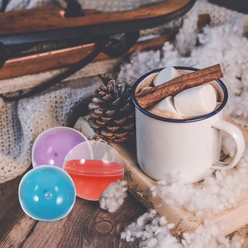 jojofuny 50 Stück Bunte Lotteriekugeln zum Öffnen - 4,5 cm befüllbare Plastikkugeln für Tombola - Transparente Automatenkapseln für Candy Grabber & Party