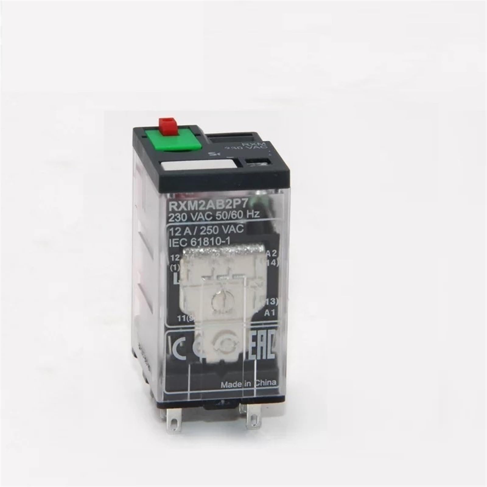 MOBYAT Relés enchufables en Miniatura RXM eléctricos con LED RXM2A 2CO 12A 12 VDC-110 VDC 24 VAC-230 Vac electromagnéticos 5 uds (Size : RXM2AB2F7 120AC)