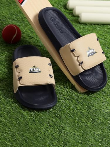 Image of CHUPPS Gt Brave Gold Drift Orthopedic Slippers | Soft Footpharma Footbed | Breathable Ventilation Holes | Lightweight Flip Flops | Anti-Skid Chappals for Everyday For Mens