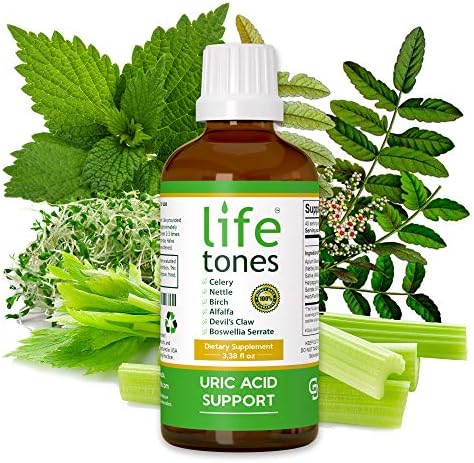 Lifetones Uric Acid Support - Liquid Uric Acid Cleanse for Highest Bioavailability - Herbal Cleanse Detox for Joint Comfort, Muscle Pain Relief, and Kidney Support - Non-GMO, Gluten Free - 3.38 fl oz