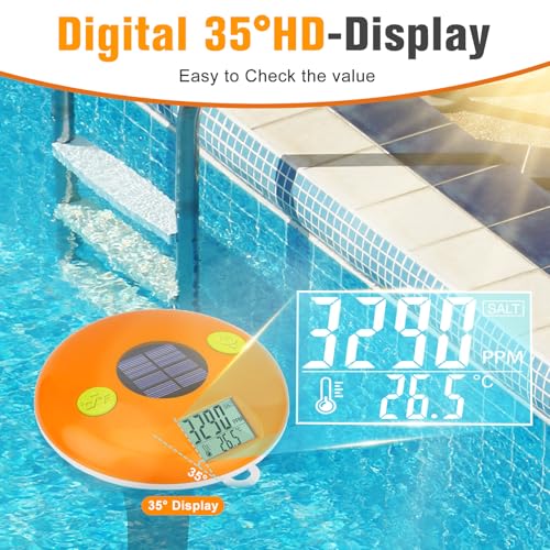 Salinomètre piscine flottant solaire contre l'eau trouble
