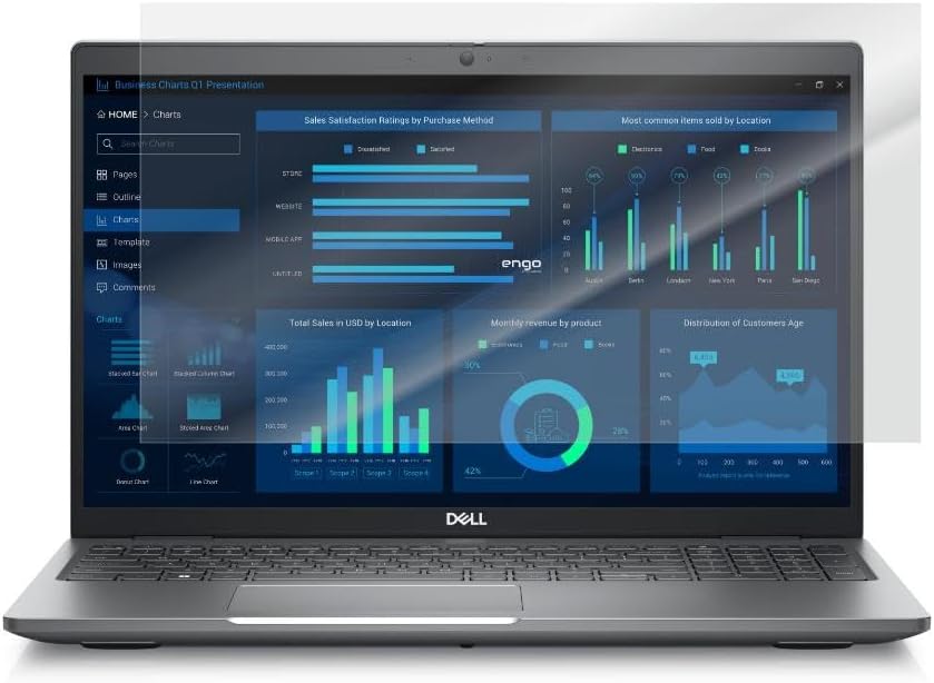 Engo Dell Precision 3581 15 inç ile Uyumlu Mat Ekran Koruyucu Şeffaf