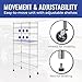 SafeRacks NSF Certified Storage Shelves, Heavy Duty Steel Wire Shelving Unit with Wheels and Adjustable Feet, Used as Pantry Shelf, Garage or Bakers Rack Kitchen Shelving - (18