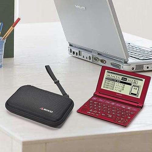 RLSOCO Tasche für Sharp Electronic Dictionary Brain PW-NA1-B/PW-H2-B/PW-H1-B/PW-NA1-R/PW-SH7-W/PW-AA2-W Compact (Schwarz)