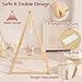 FUNLIO Montessori Wooden Baby Jumper with Stand for 6-36 Months, Adjustable Baby Bouncer for Indoor/Outdoor Play, Foldable Toddler Jumper for Baby Girl/Boy, Easy to Assemble & Store
