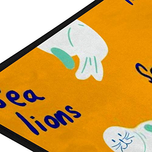 Tapis de cuisine antidérapant et imperméable super confortable jaune