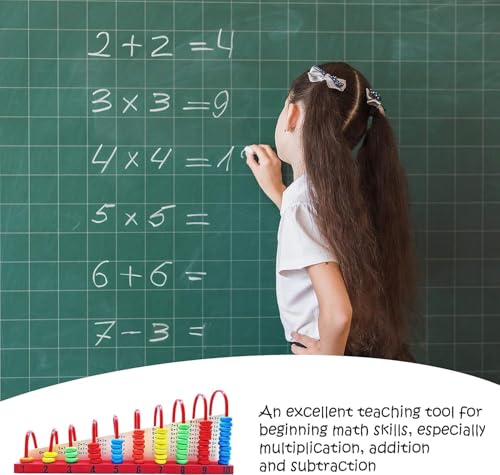 ZELVO Wooden Calculation Shelf | Abacus Counting Addition Subtraction | Maths Learning Early Educational Kit Toy for Kids 3+ Years - Image 3 thumbnail