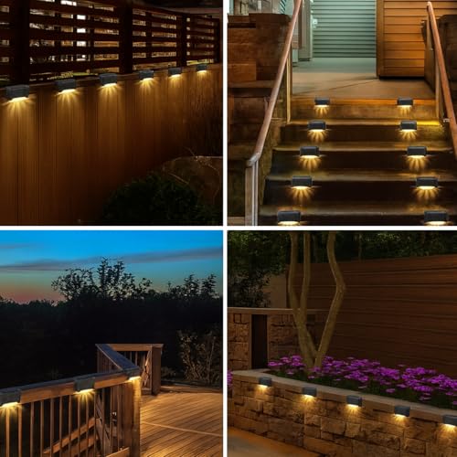 Image of EMBOX Solar Light Outdoor Home Garden Waterproof Stair Deck Pool Patio Fence Gate Yard Floor Step Railing Window Balcony Sunlight Pathway