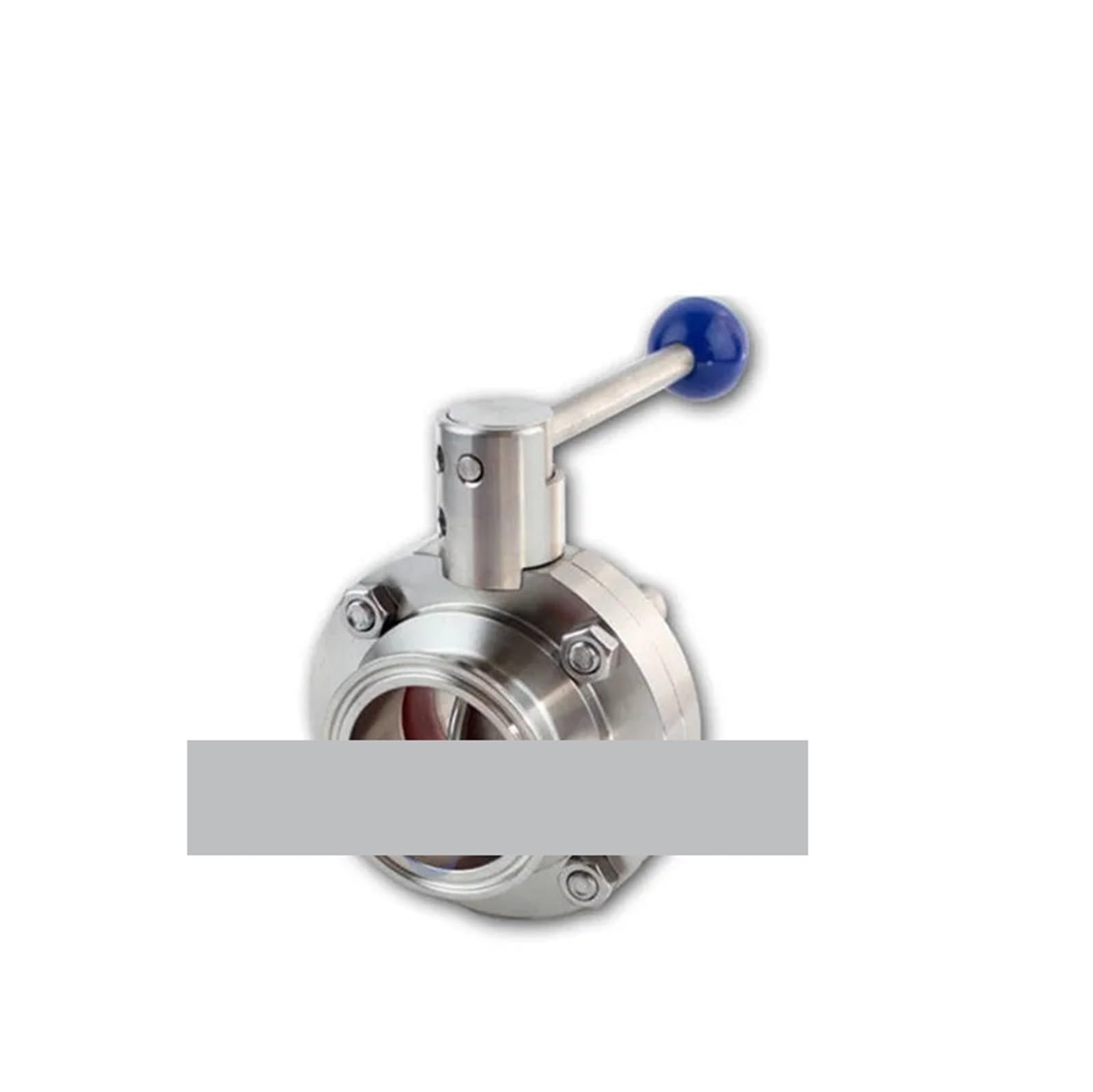 Vanne papillon 6" Tri-Clamp en inox 304 avec joint silicone pour tube