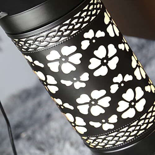 Mesita de noche moderna con lámpara integrada para optimizar espacio 5
