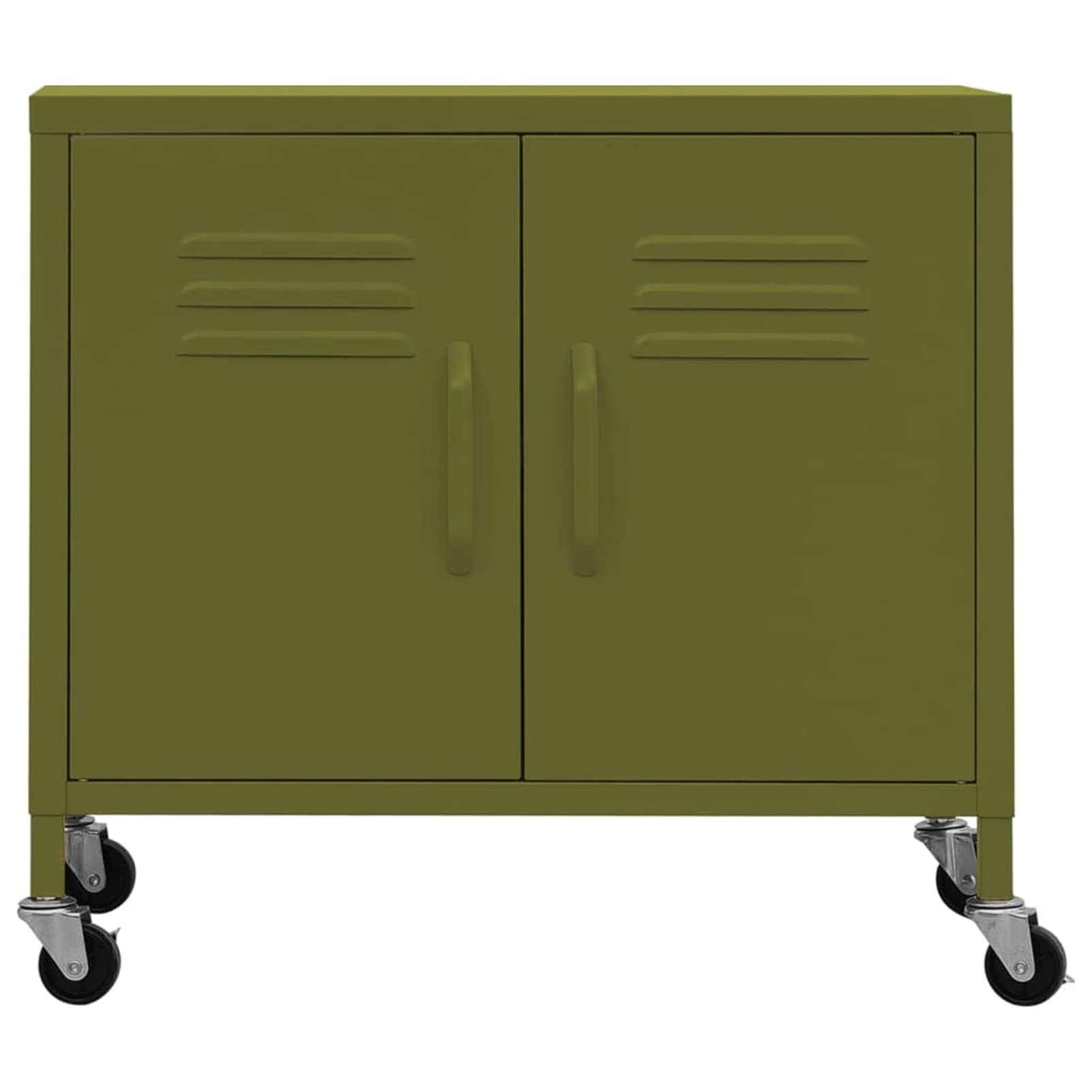 Lagerschrank Olivgrün 60x35x56 cm LagerschräNke Gartenschrank Lagerschrank Highboard Schrank Stahl