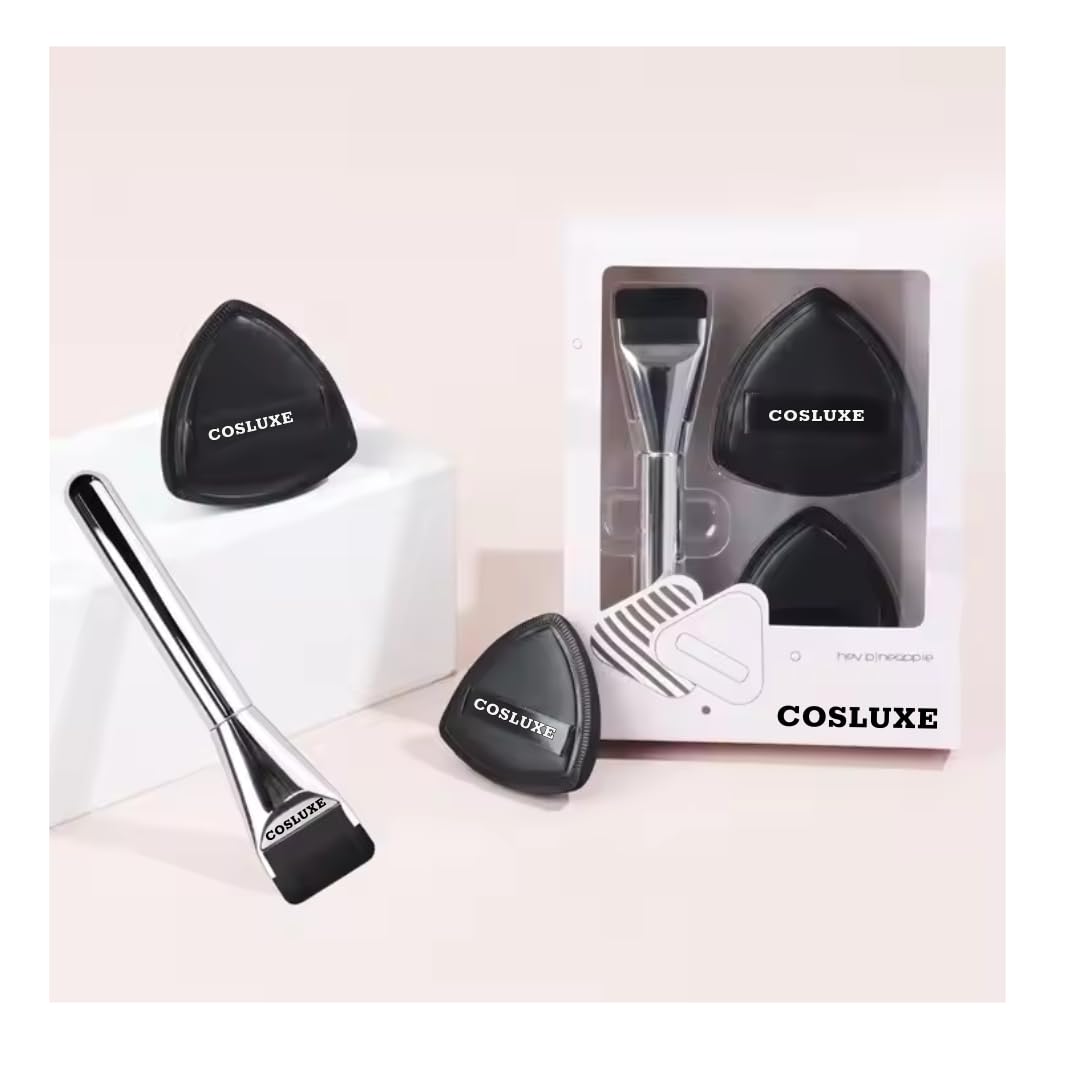 Flat Foundation Brush, 2 Pcs Triangle Makeup Powder Puff, 1 Pcs Flat Head Foundation Brush for Liquid Makeup, Foundation Brush Set for Liquid, Cream Foundation Concealer Brush-image-16