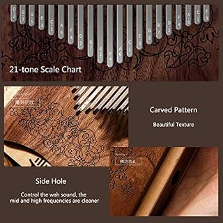 Nouveau Kalimba 21 Keys Combinaison Combinaison Thumb Piano avec Motif sculpté Double Trou de côté Professionnel Mbira… - Les Beatles, Paul McCartney, John Lennon, RIngo Starr, George Harrison Nouveau Kalimba 21 Keys Combinaison Combinaison Thumb Piano avec Motif sculpté Double Trou de côté Professionnel Mbira… – Image 3