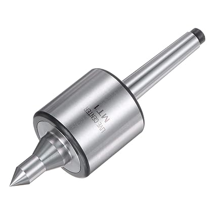 uxcell MT1 Live Center, Morse Taper Precision Mid Duty Rotary Live Center Tool for CNC Lathe Metal High Speed Turning Revolving Milling