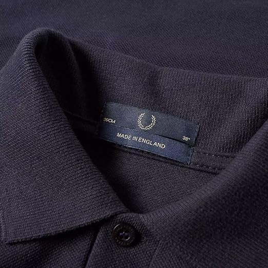 Fred Perry Reissues Original UK Plain Polo Navy Ice, blu, 46