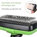 Smartlife Pet Grooming Brush Self Cleaning Slicker Brushes for Dogs and Cats Long & Thick Hair Best Pet Shedding Tool for Grooming Loose Undercoat,Tangled Knots & Matted Fur (green)