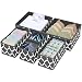 Homyfort Set of 6 Foldable Closet Dresser Organizer Drawer Divider , Underwear Baby Clothes Cube Storage Bins for Bras, Socks, Undergarments, Scarves (Grey Lantern Printing)
