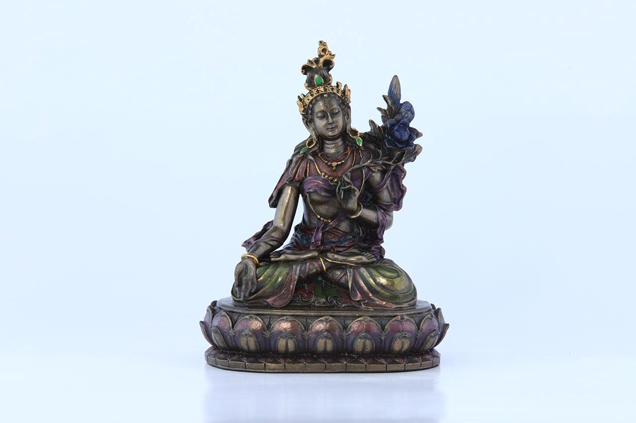 Estatua de Tara blanca, Estatua de Tara, 6 pulgadas, Diosa tibetana, Dios tibetano, Budismo, Salvador budista, Estatua de Tara blanca, Tara blanca