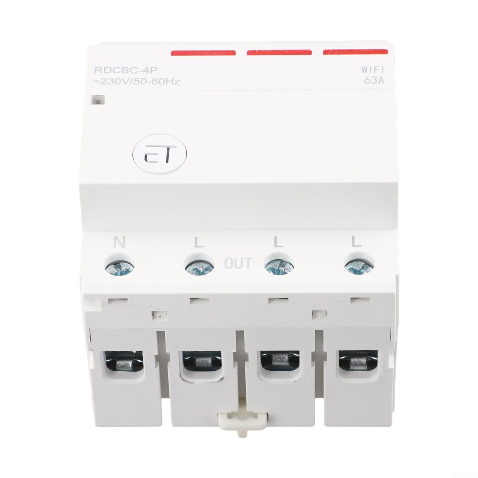 Disyuntor de circuito WiFi trifásico con control remoto con interruptor temporizador y voz, corriente nominal 63A 80A, 3P+N polos, soporta escenas de hogar inteligente (63 A)