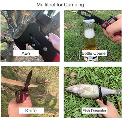 Oraneyun Multitool Camping Accessories, 16 In 1 Survival Gear Tools, Hammer Multitool Outdoor Hunting Hiking, Gifts For Men Dad, Hatchet Multitool With Axe Knife Plier Bottle Opener Saw Screwdriver #TOP3