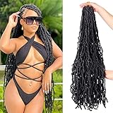 36 Inch New Faux Locs Crochet Hair 4 Packs Extended Soft Locs Long Pre-Looped Super Lightweight...