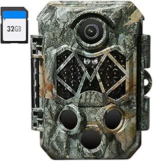 Assark Wildlife Camera 4K 32MP Trail Camera With 32GB SD Card 940nm IR LEDS with Night Vision Motion Activated IP66 Waterproof Game Camera for Garden Camera Trap and Outdoor Nature Wildlife Scouting