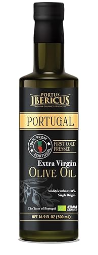 Portus Ibericus - Aceite de oliva virgen extra orgánico, Origen Portugal, (16.9 onzas líquidas, 16.9 fl oz) (16.9 fl oz)