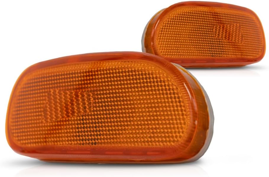 CarLights360 For 1995-1999 Mitsubishi Eclipse Pair Driver and Passenger Side Turn Signal/Side Marker Light With Bulbs Included MI2550105 MI2551105 - Replaces MB882123 MB882124 ;