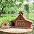 Glitzhome 20.67" H Rustic Wood Barn Design Extra-Large Birdhouse Hand Painted Bird Houses