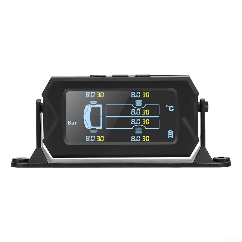 Autoreifendruckkontrollsystem mit Solar TPMS, kabellos, 6 externe Sensoren (15bar)