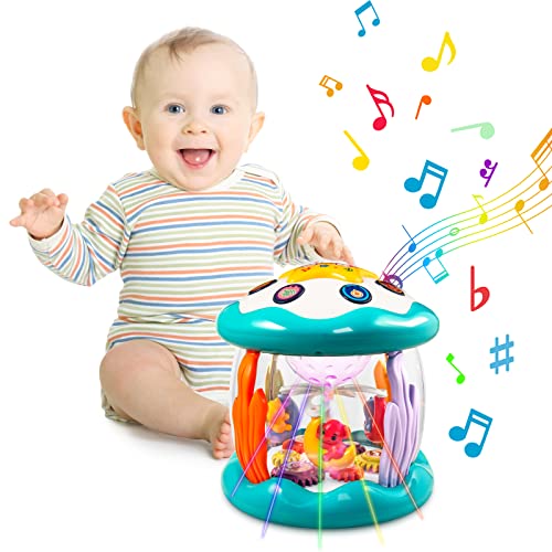 MFEESYOB Baby Toys 6 to 12 Months - Musical Rotating Light Up Infant Toys for 6-12 Months, Learning Toddler Toys for Early Educational, Ideal for Christmas, Birthday Gift